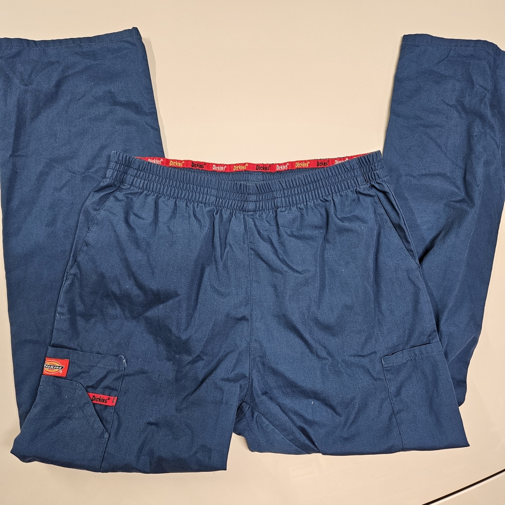 dickies blue scrubs wide leg uniform pants